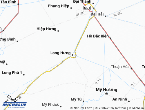 MICHELIN Long Hưng map - ViaMichelin