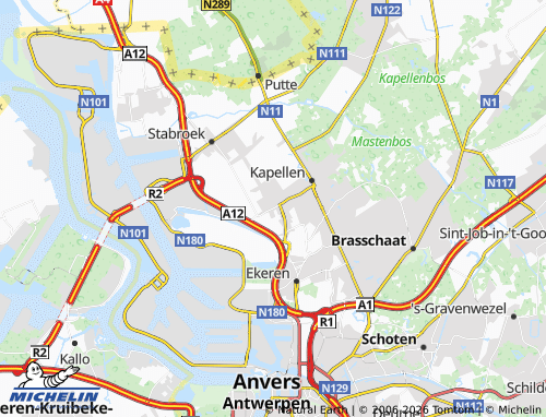 Mappa MICHELIN Hoevenen - ViaMichelin