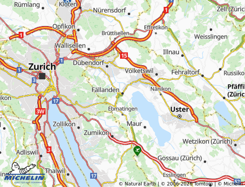 Mapa MICHELIN Fällanden - ViaMichelin