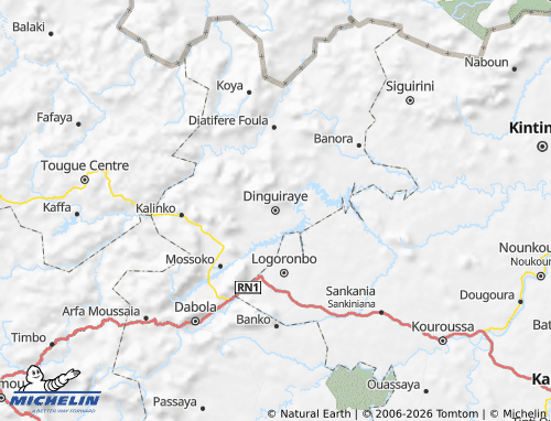 Carte MICHELIN Dinguiraye - ViaMichelin