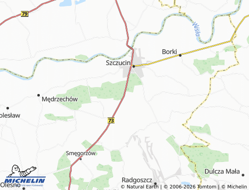 MICHELIN Lubasz Zalesie map - ViaMichelin