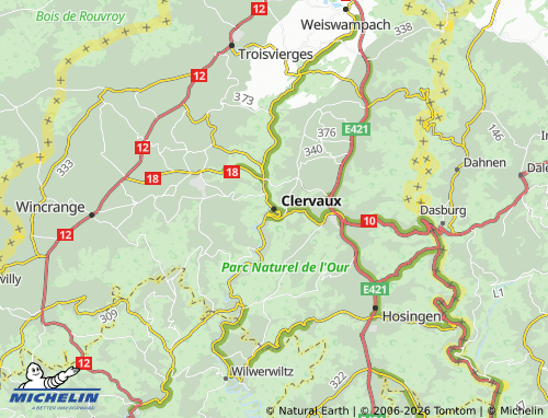Mapa MICHELIN Clervaux - ViaMichelin
