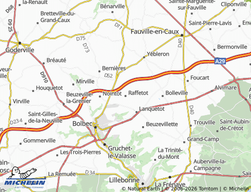 Mapa MICHELIN Raffetot - ViaMichelin