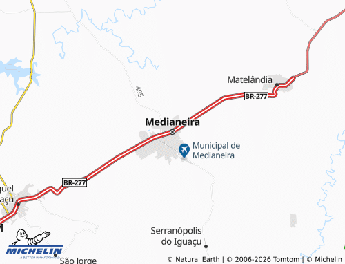 Carte MICHELIN Medianeira - ViaMichelin