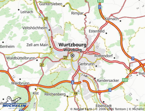 Mapa MICHELIN Wurzburgo - ViaMichelin