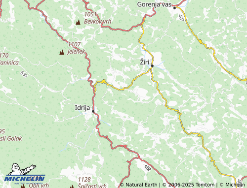 MICHELIN Žirovnica map - ViaMichelin
