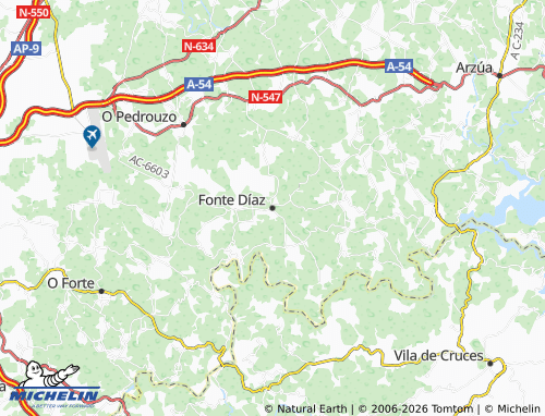 MICHELIN Fonte Díaz map - ViaMichelin