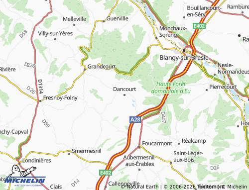 MICHELIN Dancourt map - ViaMichelin