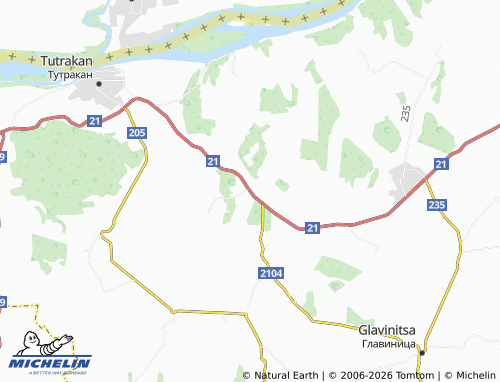 MICHELIN-Landkarte Tarnovtsi - ViaMichelin