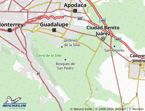 MICHELIN Valle Real map - ViaMichelin