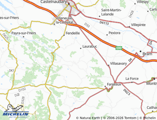 MICHELIN Laurac map - ViaMichelin