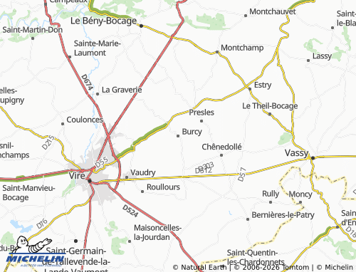 MICHELIN Burcy map - ViaMichelin