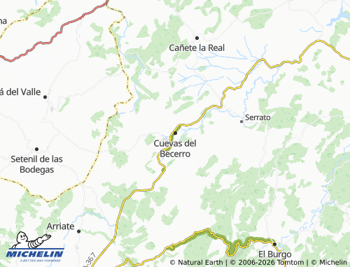 MICHELIN Cuevas del Becerro map - ViaMichelin