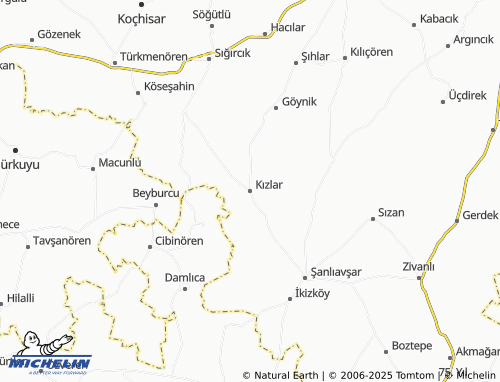 MICHELIN-Landkarte Kızlar - ViaMichelin