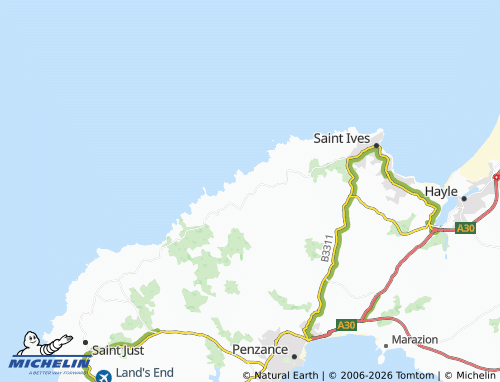 Carte MICHELIN Zennor - ViaMichelin