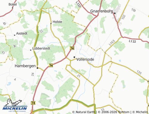 MICHELIN Vollersode map - ViaMichelin