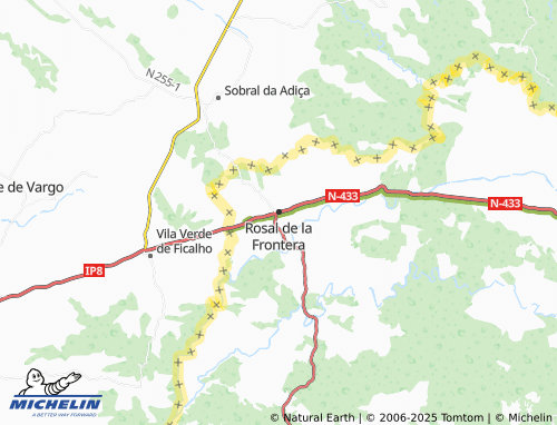 MICHELIN Rosal de la Frontera map - ViaMichelin