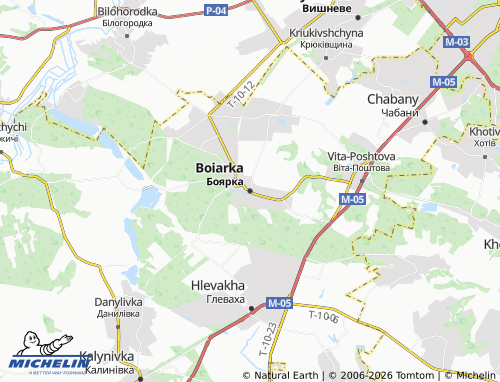 MICHELIN Boiarka map - ViaMichelin