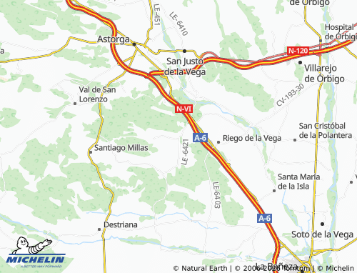 Mappa MICHELIN Estación de Valderrey - ViaMichelin