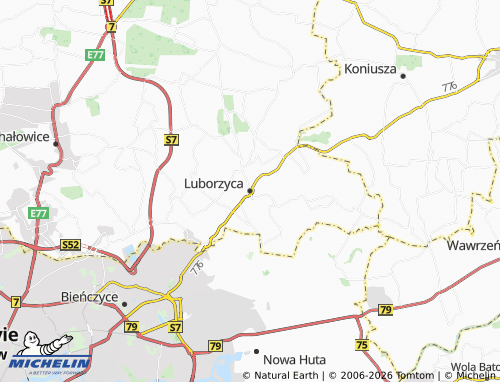 Carte MICHELIN Luborzyca - ViaMichelin