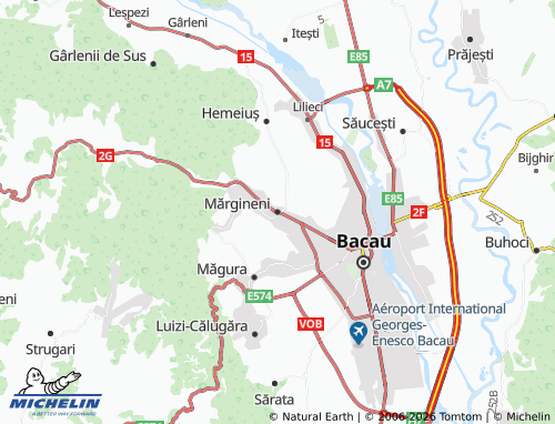 MICHELIN Mărgineni map - ViaMichelin