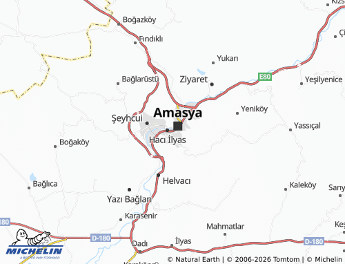 MICHELIN Yüzevler map - ViaMichelin