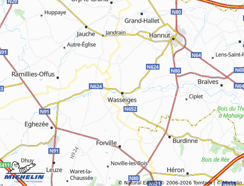 MICHELIN Wasseiges map - ViaMichelin