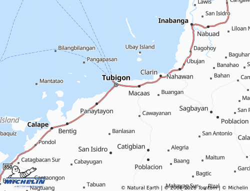 MICHELIN Ubojan map - ViaMichelin