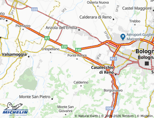 MICHELIN-Landkarte Ponte Ronca - ViaMichelin