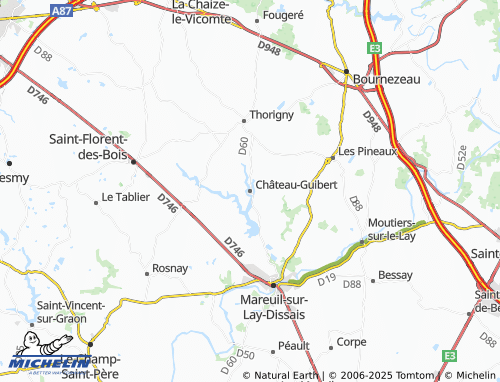 MICHELIN Château-Guibert map - ViaMichelin