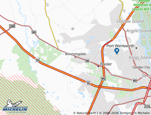 Carte MICHELIN Bloomingdale - ViaMichelin