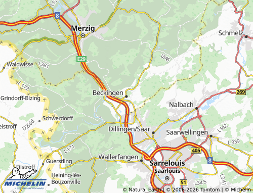 Mapa MICHELIN Beckingen - ViaMichelin