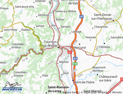 MICHELIN Tain-l'Hermitage map - ViaMichelin