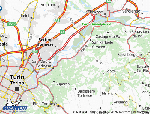 Carte MICHELIN Castiglione Torinese - ViaMichelin