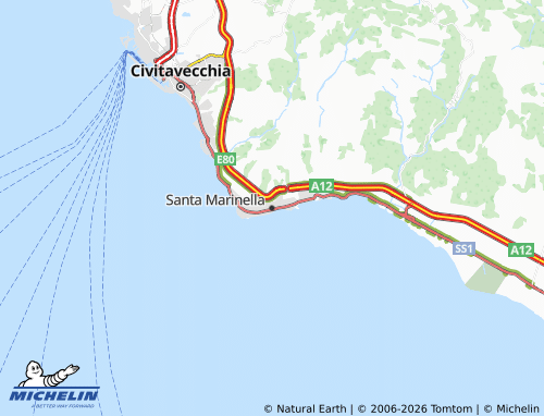 MICHELIN-Landkarte Santa Marinella - ViaMichelin