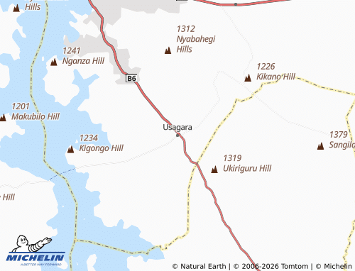 MICHELIN Usagara map - ViaMichelin