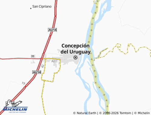 Mappa MICHELIN Concepción del Uruguay - ViaMichelin