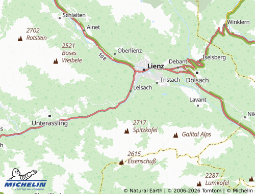 MICHELIN Leisach-Gries map - ViaMichelin