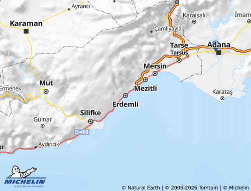 MICHELIN Erdemli map - ViaMichelin