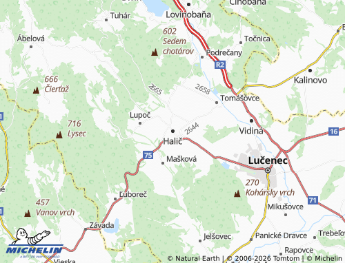 Mappa MICHELIN Halič - ViaMichelin