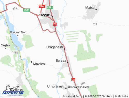 Mapa MICHELIN Drăgănești - ViaMichelin