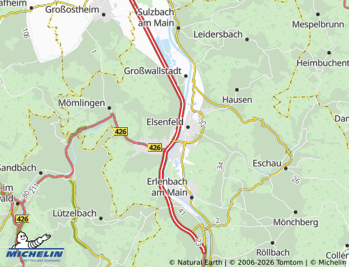 MICHELIN Obernburg am Main map - ViaMichelin