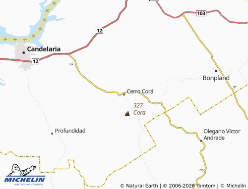Carte MICHELIN Cerro Corá - ViaMichelin
