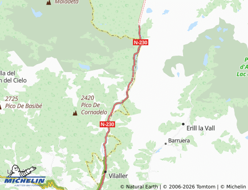 MICHELIN Aneto map - ViaMichelin