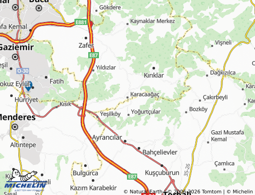 Mapa MICHELIN Karacaağaç - ViaMichelin
