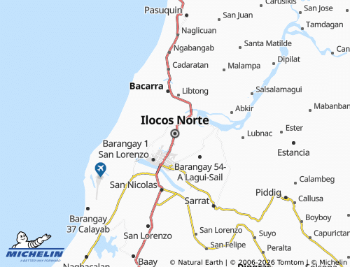 MICHELIN Ilocos Norte map - ViaMichelin