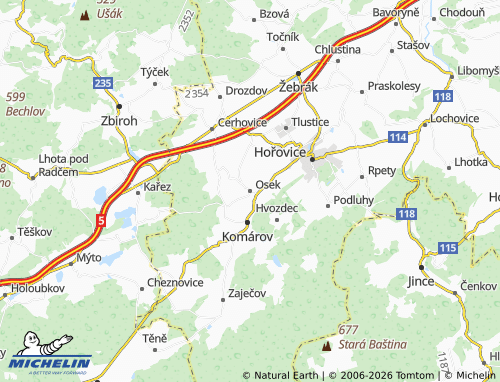 Mappa MICHELIN Osek - ViaMichelin