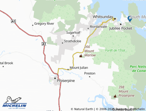 Mapa MICHELIN Mount Marlow - ViaMichelin