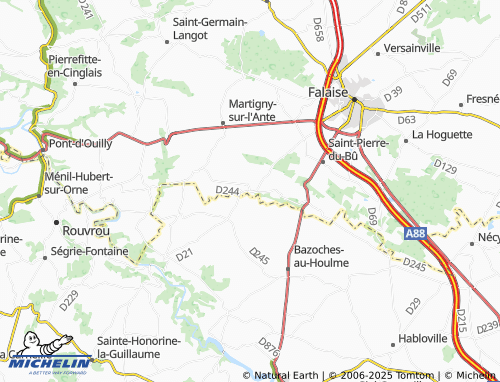MICHELIN Fourneaux-le-Val map - ViaMichelin