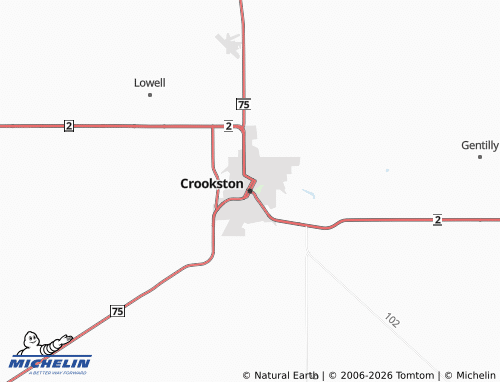Carte MICHELIN Crookston - ViaMichelin
